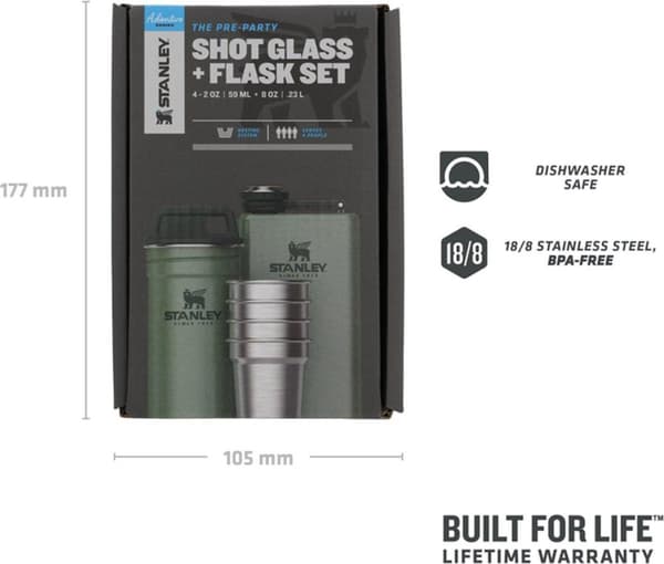 Stanley The Pre-Party Shotglass + Flask Set - Polar