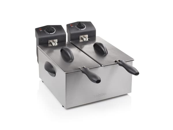 Tristar FR-6937 Double Fryer - Rasvakeitin 2 x 3 litraa - Molempia pannuja voidaan käyttää erikseen