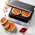 Miniatyrbillede 1 af 6: Domo DO9219W vaffelmaskine 2 vafler i rustfrit stål 1600 W (DO9219W)