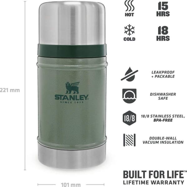 Stanley The Legendary Classic Food Burk 0,7L - Termosflaska - Hammertone Grön