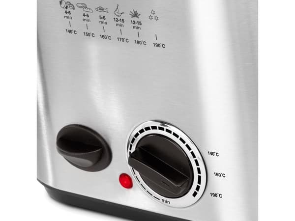 Princess Classic Mini 182611 - Fondue/Fryer-yhdistelmä - Ruostumaton teräs - 1,2 litraa - 200 g ranskalaisia - 840 wattia