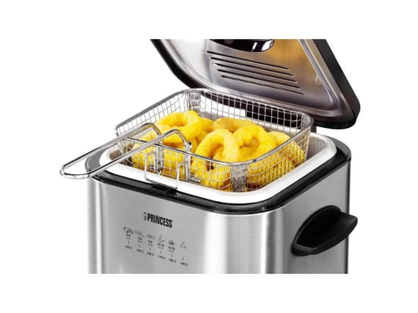Princess Classic Mini 182611 - Fondue/Fryer-yhdistelmä - Ruostumaton teräs - 1,2 litraa - 200 g ranskalaisia - 840 wattia