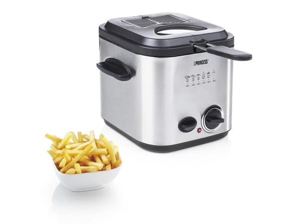 Princess Classic Mini 182611 - Fondue/Fryer-yhdistelmä - Ruostumaton teräs - 1,2 litraa - 200 g ranskalaisia - 840 wattia