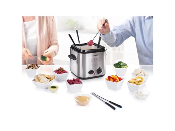 Princess Classic Mini 182611 - Fondue/Fryer-yhdistelmä - Ruostumaton teräs - 1,2 litraa - 200 g ranskalaisia - 840 wattia