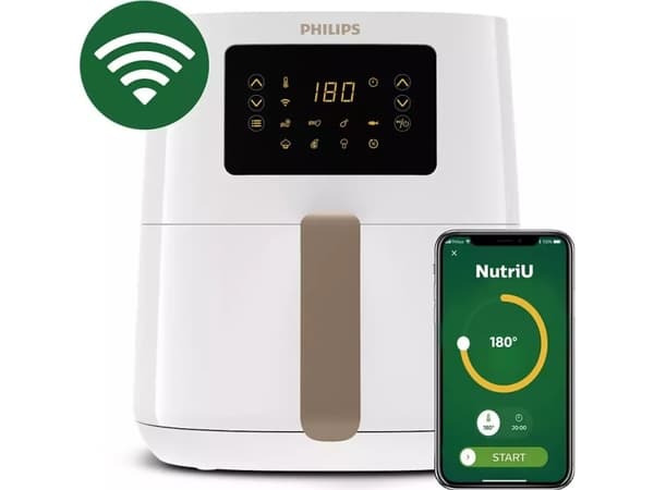 Philips Series 5000 Connected HD9255 Airfryer - Varmluftsfritös - 4.1 liter - 1.4 kW - vit