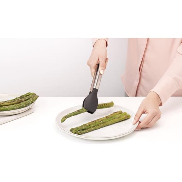 Brabantia profiili keittiöpihdit ruostumatonta terästä/musta