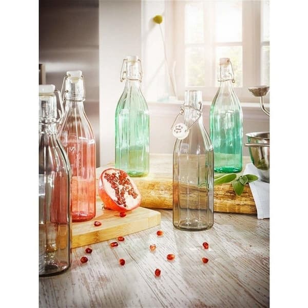 Leifheit 36322 Glass Facet Bottle 0,5L läpinäkyvä/vihreä
