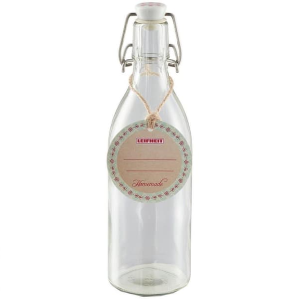 Leifheit 3187 Rund Weck flaske 500 ml Glas/rustfrit stål