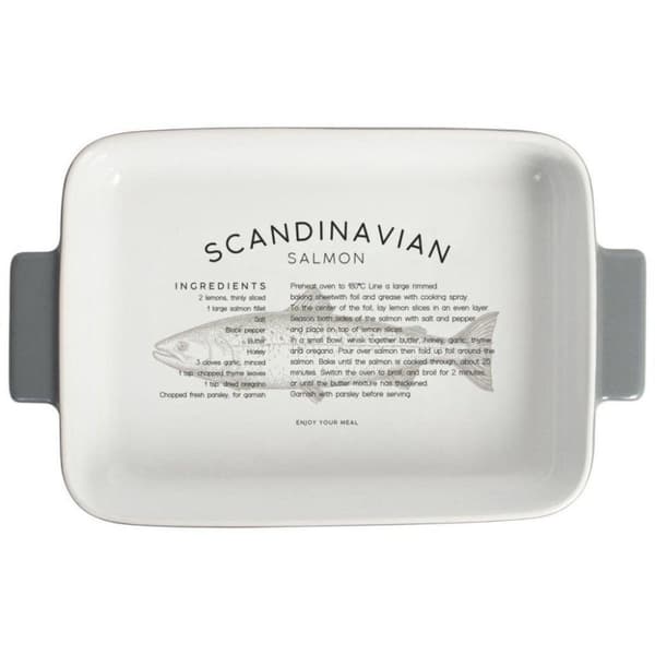 Gusta Ovnfad Fade 32x19,9x5,4 cm Hvid/Grå
