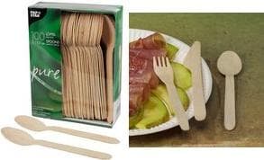 PAPSTAR träsked "ren", längd: 157 mm, 500 stycken av naturligt ljus björkträ, biologiskt nedbrytbar - 1 st (86941)