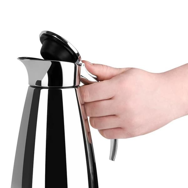 emsa vakuumkande ELEGANZA, 0,6 liter, rustfrit stål vakuumisoleret rustfrit stål kolbe, komfortabel enhånds - 1 stk (502488)