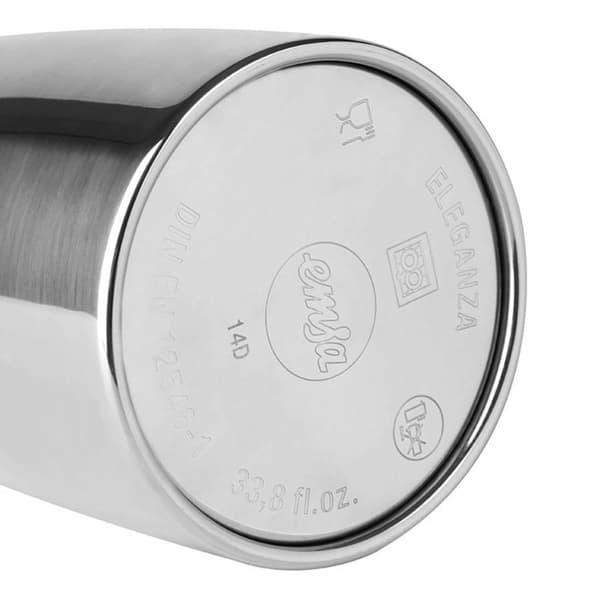 emsa vakuumkande ELEGANZA, 0,6 liter, rustfrit stål vakuumisoleret rustfrit stål kolbe, komfortabel enhånds - 1 stk (502488)