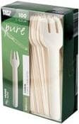 PAPSTAR papirgafler "ren", længde: 155 mm, hvid, 100 styk af fødevaresikkert papir, FSC-certificeret, stabil, - 1 stk (88065)