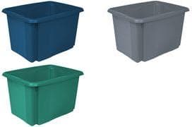 keeper opbevaringsboks "emil eco", 30 liter, grå farve: økogrå, roterende/stablingsboks, lavet af 100% - 1 stk (1051613800000)