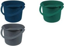 keeper städhink "mika eco", rund, 5 liter, grå färg: ekogrå, tillverkad av 100 % återvunnen plast, ergonomisk - 1 st (1170513800000)