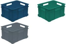 keeper opbevaringsboks Euro-Box L "bruno eco", grå farve: økogrå, 20 liter, lavet af 100% genbrugsplast, - 1 stk (1545613800000)