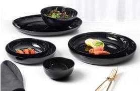 Ritzenhoff & Breker "4EVERY DAY" syvä salaattikulho, musta, opaalilasia, konepesun kestävä, halkaisija: 250 mm, - 12 kpl (814415)