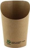PAPSTAR Wrap-Cup "ren", rund, 230 ml, brun lavet af FSC-certificeret friskfiberkarton, med økologisk - 1 stk (87271)