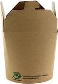 PAPSTAR snackboks "ren", firkantet, 230 ml, brun lavet af FSC-certificeret friskfiberkarton, med økologisk - 1 stk (87268)