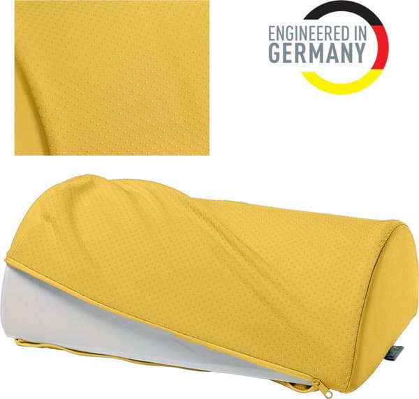 LEITZ fotstöd Ergo Cozy, gul ergonomisk, med mjuk kärna & tygöverdrag, kan säljas som - 1 st (5371-00-19)
