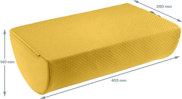 LEITZ fotstöd Ergo Cozy, gul ergonomisk, med mjuk kärna & tygöverdrag, kan säljas som - 1 st (5371-00-19)
