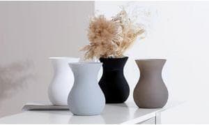 Ritzenhoff & Breker "ANNALENA" blomstervas, mattgrå, gjord av frostat glas, konisk form, höjd: 180 mm - 1 st (816723)