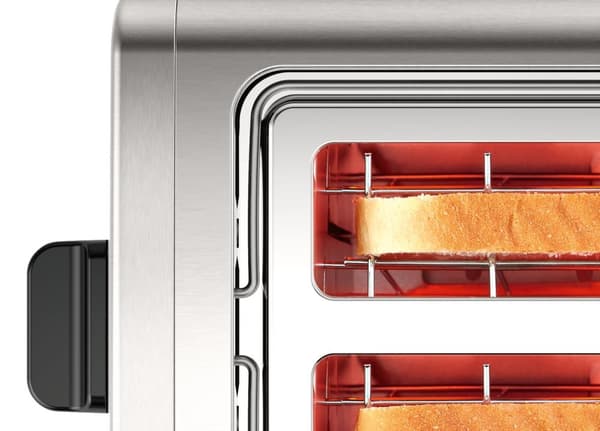 Bosch TAT3P420 Brødrister 2 skive(r) 970 W Sort - Rustfrit stål (TAT3P420)