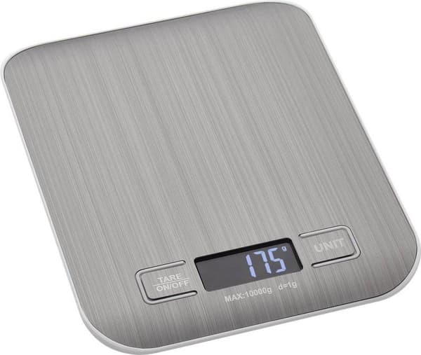 TFA Dostmann AMARETTI keittiövaakojen digitaalinen punnitusalue (max.) = 10000 g hopeaa (50.2004.54)