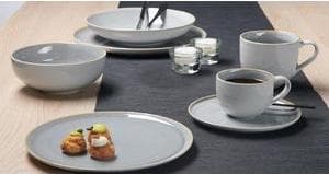 Ritzenhoff & Breker kaffekopp "SKAGEN STONE", 220 ml tillverkad av porslin, tål diskmaskin, konisk form - 6 delar (420180)