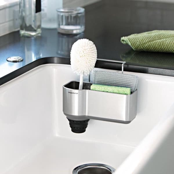 simplehuman Sink Caddy, kapea, harjattu ruostumaton teräs (KT1134)