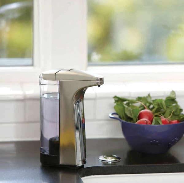 simplehuman batteridrevet sensordispenser, børstet nikkel (ST1023)