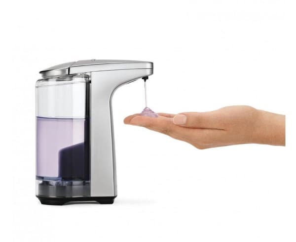simplehuman batteridrevet sensordispenser, børstet nikkel (ST1023)