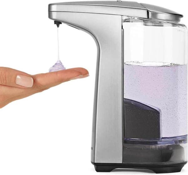 simplehuman batteridrevet sensordispenser, børstet nikkel (ST1023)