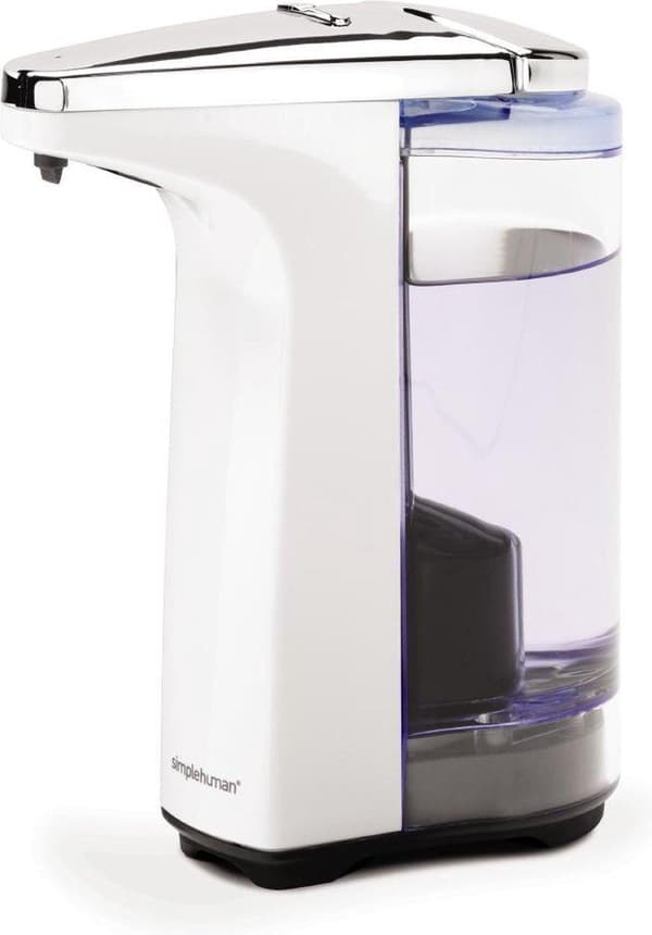 simplehuman batteridriven sensordispenser, vit plast (ST1018)