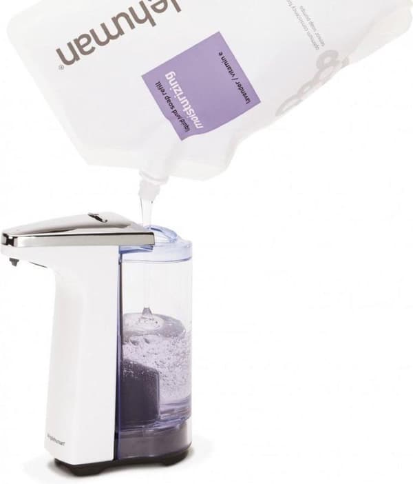 simplehuman batteridriven sensordispenser, vit plast (ST1018)