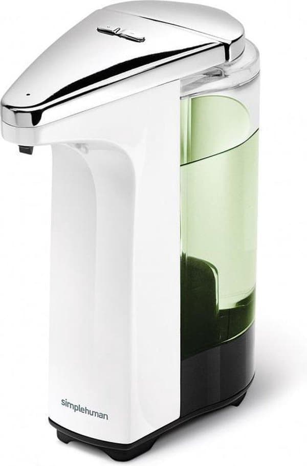 simplehuman batteridriven sensordispenser, vit plast (ST1018)