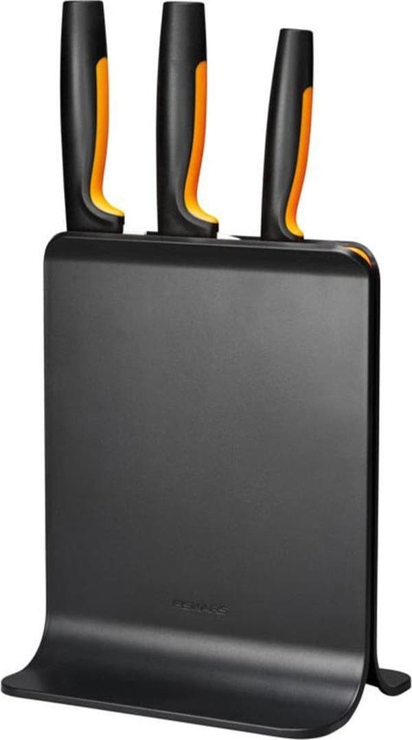 Fiskars funktionell form - Skårknivblock - Rostfritt stål - Plast - Rostfritt stål - Rostfritt stål - Svart - Svart - Orange (1057555)