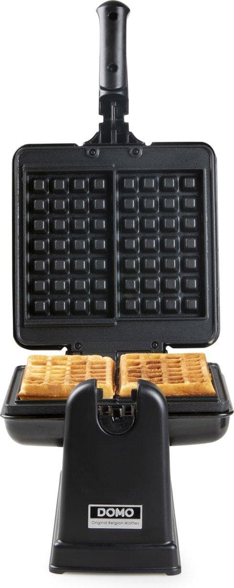 DOMO DO9224W indikatorlampa för våffelbryggare, hopfällbar, non-stick beläggning Svart (DO9224W)