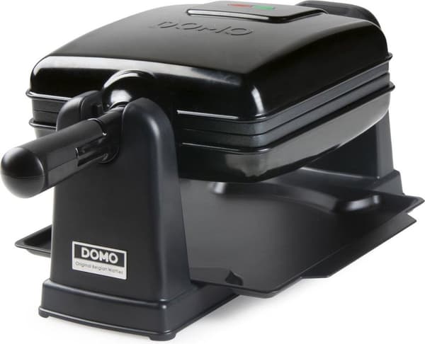 DOMO DO9224W vaffelmaskine indikatorlys, foldbar, non-stick belægning Sort (DO9224W)