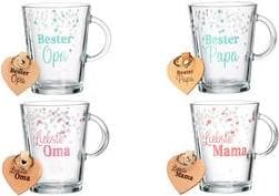 Ritzenhoff & Breker temuggset "LIEBSTE MAMA", 2 delar av glas, med handtag, tål diskmaskin - 1 st (817485)