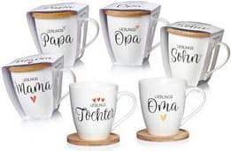 Ritzenhoff & Breker kaffemugg "LIEBLINGSSON", 560 ml tillverkad av porslin, diskmaskinsäker, konisk form - 1 st (416626)