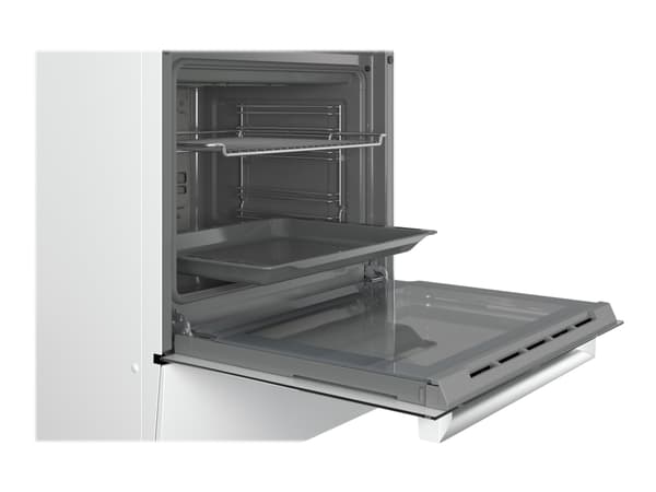 Siemens iQ300 HK9R3A220, Vapaasti seisova liesi, Valkoinen, Rotaatio, Kosketus, Etu, 1,2 m, Elektroninen