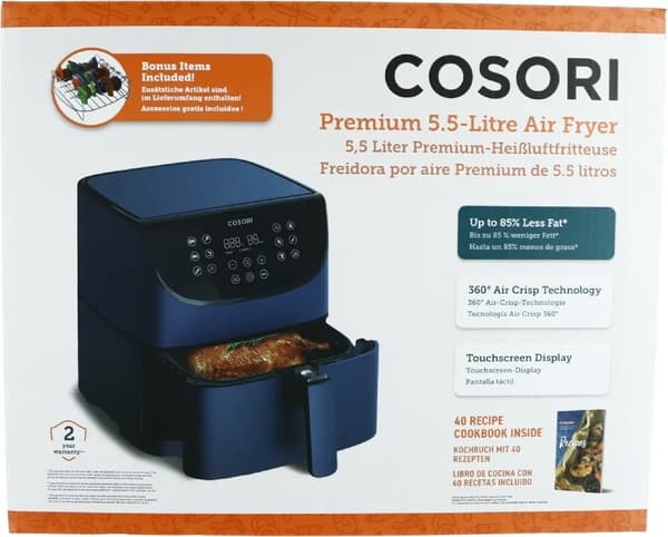 Cosori Premium Air Fryer Blå - 5,5 Liter Blå