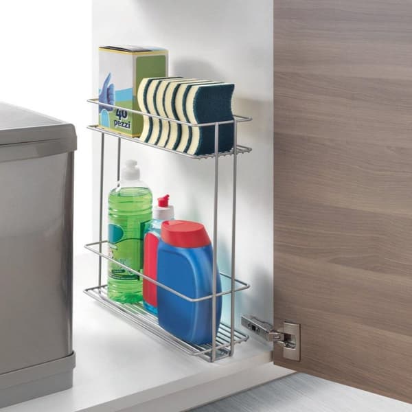 Metaltex Space Saver Smart Kitchen Udtrækkelig vask skabsstativ 11x38x34 cm Sølv
