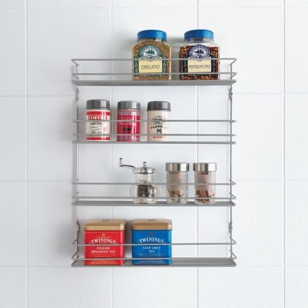 Metaltex Space Saver Smart Kitchen Pepito maustehylly 4 tasoa 36x8x45 cm hopea