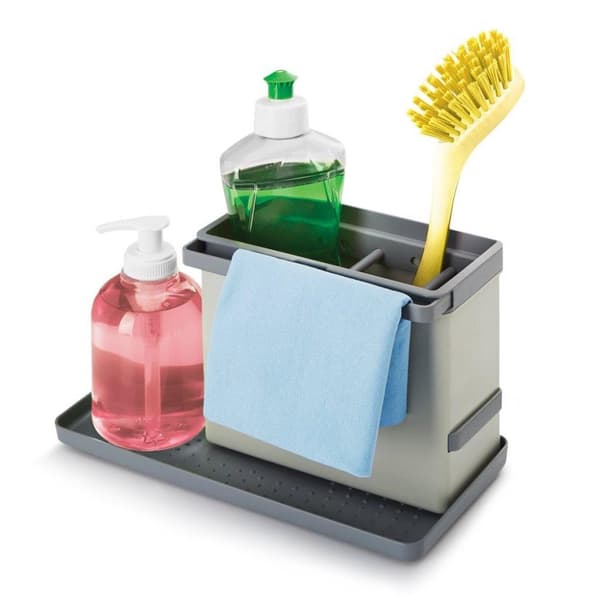 Metaltex Køkkenhjælpere Tidy Tex Vask Organizer 24x13x14 cm Grå