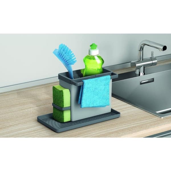 Metaltex Køkkenhjælpere Tidy Tex Vask Organizer 24x13x14 cm Grå