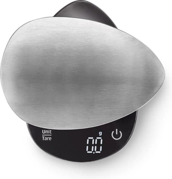 Caso köksvåg, rostfritt stål, digital display, sensor touch-drift, upp till 0,5 kg lastkapacitet, 0,1 g T (3201)