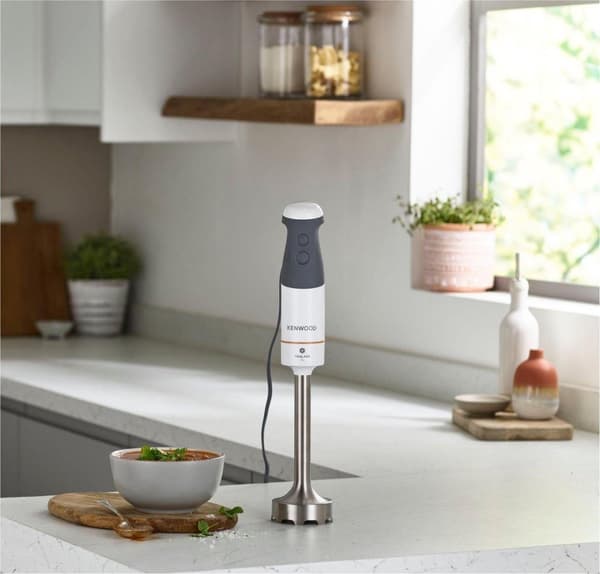 Kenwood elektrisk stavblender, base i rustfrit stål, 850 watt effekt, turboindstilling, piskeris, tilbehør sp (0W22111068)