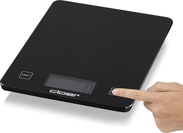 Cloer keittiövaaka, digitaalinen näyttö, kantavuus jopa 10 kg, jako 1 g, painon lisäystoiminto, lasinen punnitusastia (6870)